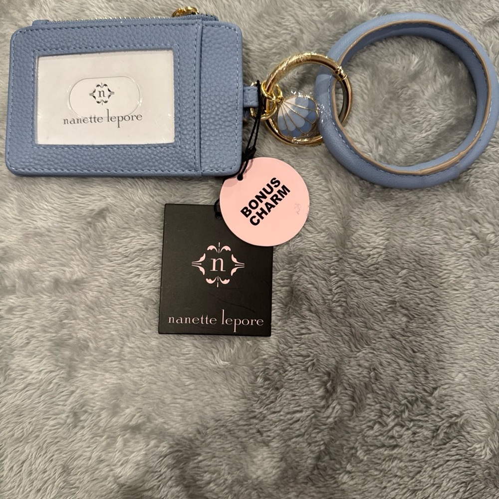 Nanette Lepore Blue Key & Card Holder Set